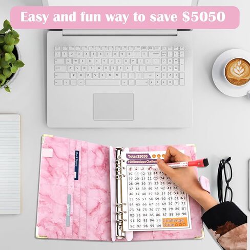 100 Envelopes Money Saving Challenge Binder, Savings Challenges Book with Envelopes for Budget Planner 2024, Libro De Ahorro De Dinero De 100 Dias, Saving Money Challenge Book Money Envelopes for Cash in Saudi Arabia