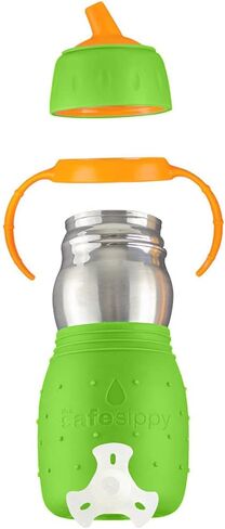 Kid Basix Safe Sippy, Stainless Steel Cup for Babies/Toddlers, Round Spout, Dishwasher Safe, BPA Free, 11 OZ. Travel/School/Play Blue in Saudi Arabia