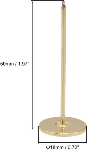uxcell Upholstery Nails Tacks 19mmx30mm Flat Head Furniture Nails Silver Tone for Furniture Sofa Headboards, 40 Pcs in Saudi Arabia