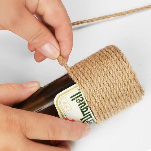 Natural Jute Twine,3ply Jute Twine 656 Feet Long Brown Twine String Rope for Crafts,Gift Wrapping,Gardening,Packing and Home Decor 2mm Jute Twine in Kuwait