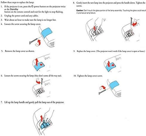 مصباح بديل EH-TW480 EH-TW550 EX3210 EX3212 EX5210 EX6210 EX7210 H428A H428B H429A H431A H432A H433A H433B H435B H435C H436A H518A H534B مع مبيت لـ ELP-LP67 (E-LP67) in Kuwait