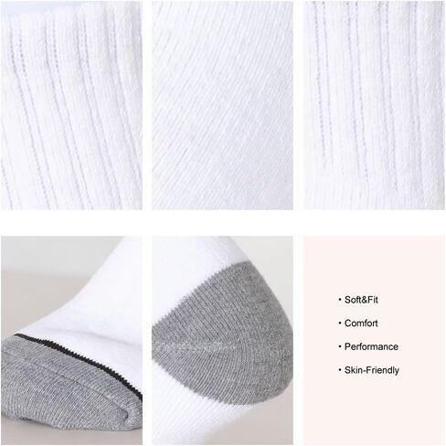 Men’s 10Pack Athletic Socks,Comfy Cotton Full Cushion Casual Ankle Socks in Saudi Arabia