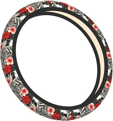 Daisy Floral Fashion Flower Steering Wheel Cover for Women Men Girls Car Accessories Decor Anti-Slip Neoprene Auto Steering Wheel Covers Protector Universal 15 Inch in Kuwait