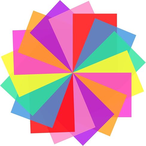 16 قطعة من التراكبات الملونة لعسر القراءة، تراكبات الألوان للقراءة، أدوات لعسر القراءة للأطفال، ADHD ولتقليل الإجهاد البصري، مقاس A5 in Kuwait