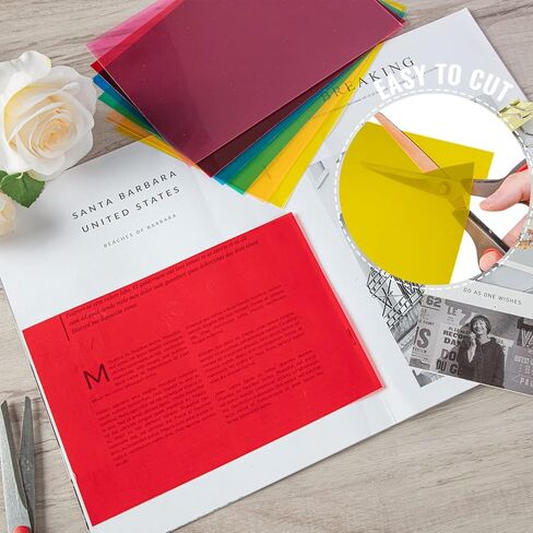 16 قطعة من التراكبات الملونة لعسر القراءة، تراكبات الألوان للقراءة، أدوات لعسر القراءة للأطفال، ADHD ولتقليل الإجهاد البصري، مقاس A5 in Kuwait