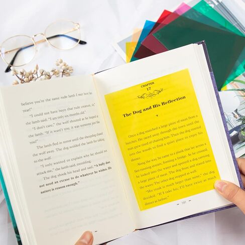 16 قطعة من التراكبات الملونة لعسر القراءة، تراكبات الألوان للقراءة، أدوات لعسر القراءة للأطفال، ADHD ولتقليل الإجهاد البصري، مقاس A5 in Kuwait