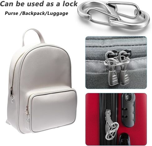 12 قطعة حلقة تسلق معدنية كليب مشبك قفل الربيع المفاجئة S السنانير DIY بها بنفسك مفتاح سلسلة ظهره سستة كليب محفظة المفاتيح in Kuwait