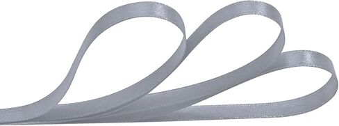 1/4 Inch x 100 Yards Double Face Silver Satin Ribbon 100% Polyester Ideal for Gift Wrapping Crafts Wedding Party Decor in Saudi Arabia