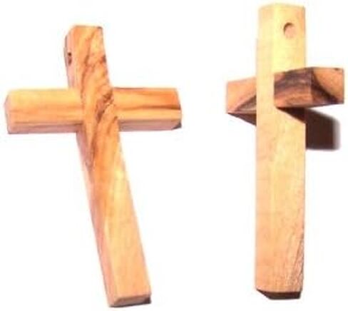 Holy Land Market TEN 50x30 mm olive wood rosary cross (2x1.2) (10 olive wood Crosses as shown) in Saudi Arabia