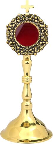 Needzo Mini Brass Reliquary، تذكار ديني للآثار، الكنيسة التعبدية وعرض المنزل، 3 × 7.75 بوصة in Saudi Arabia