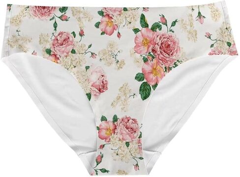 Floral Retro Print Pattern Soft Briefs Women Underwear Bikini Ladies Panties in Saudi Arabia