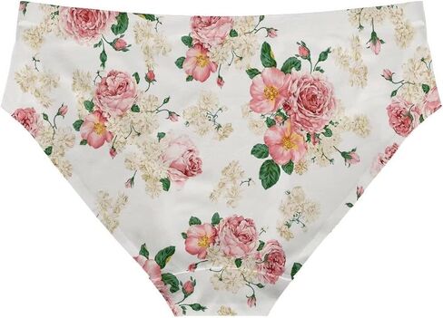 Floral Retro Print Pattern Soft Briefs Women Underwear Bikini Ladies Panties in Saudi Arabia