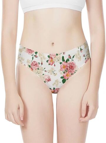 Floral Retro Print Pattern Soft Briefs Women Underwear Bikini Ladies Panties in Saudi Arabia