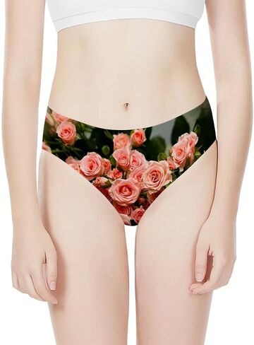 Floral Retro Print Pattern Soft Briefs Women Underwear Bikini Ladies Panties in Saudi Arabia