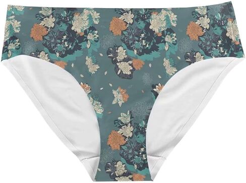 Floral Retro Print Pattern Soft Briefs Women Underwear Bikini Ladies Panties in Saudi Arabia