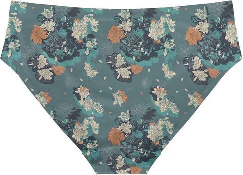 Floral Retro Print Pattern Soft Briefs Women Underwear Bikini Ladies Panties in Saudi Arabia