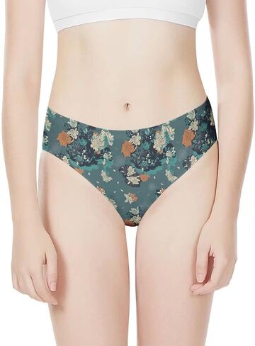 Floral Retro Print Pattern Soft Briefs Women Underwear Bikini Ladies Panties in Saudi Arabia