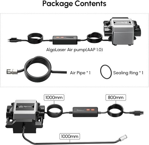 AlgoLaser Smart Air Assist for Laser Cutter and Engraver, 30 L/Min Output and Strong Airflow Air Assist Pump Kit or DIY KIT Laser Engraving Machine, Remove Smoke and Dust, Protect Laser Lens in Saudi Arabia