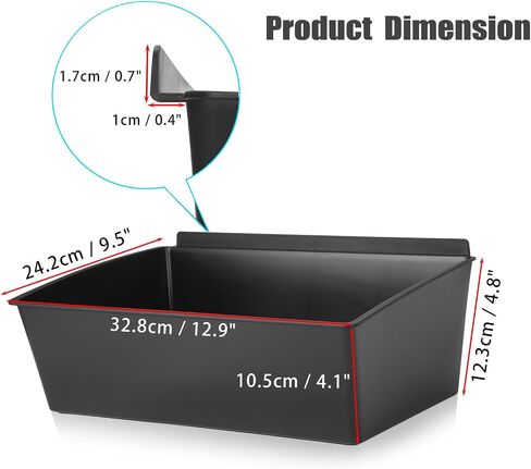 Sumnacon Slatwall Bins 4 Pcs Large Slatwall Organizer for Garage Plastic Slatwall Storage Bins for Storing Garage Accessories Multiple Stackable Slatwall Tool Organizer for Workshops,Shopping Malls in Saudi Arabia