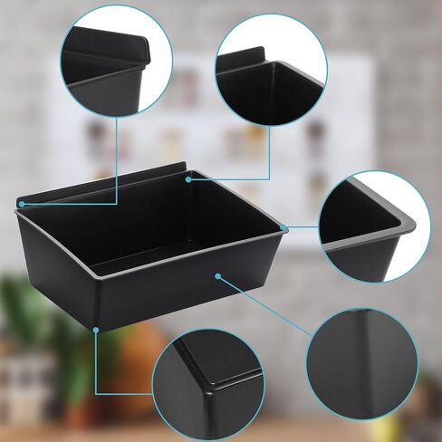 Sumnacon Slatwall Bins 4 Pcs Large Slatwall Organizer for Garage Plastic Slatwall Storage Bins for Storing Garage Accessories Multiple Stackable Slatwall Tool Organizer for Workshops,Shopping Malls in Saudi Arabia