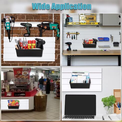 Sumnacon Slatwall Bins 4 Pcs Large Slatwall Organizer for Garage Plastic Slatwall Storage Bins for Storing Garage Accessories Multiple Stackable Slatwall Tool Organizer for Workshops,Shopping Malls in Saudi Arabia