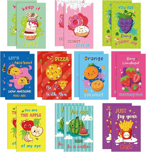 Glenmal 20 Pcs Inspirational Notepads Mini Scented Notebooks for Kids Scratch and Sniff Funny Pocket Notebooks Fruit and Food Assorted Scented Notepads for School Office Present Supplies (Lovely) in Saudi Arabia