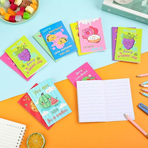 Glenmal 20 Pcs Inspirational Notepads Mini Scented Notebooks for Kids Scratch and Sniff Funny Pocket Notebooks Fruit and Food Assorted Scented Notepads for School Office Present Supplies (Lovely) in Saudi Arabia