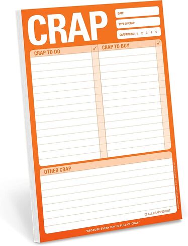Knock Knock Crap Pad, To Do List Note Pad, 6 x 9-inches in Saudi Arabia