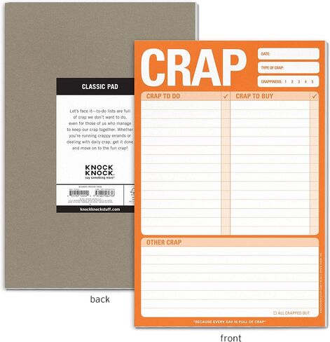 Knock Knock Crap Pad, To Do List Note Pad, 6 x 9-inches in Saudi Arabia