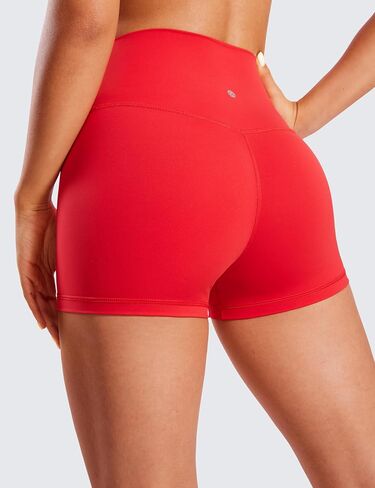 CRZ YOGA Womens Naked Feeling Biker Shorts - 3'' / 4'' / 6'' / 8'' / 10'' High Waist Yoga Workout Running Shorts Spandex in Saudi Arabia