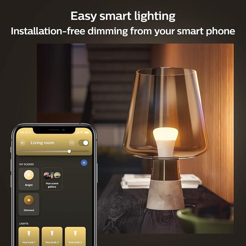 لمبة Philips Hue Smart 60W A19 LED - أبيض - 3 عبوات - 800LM - E26 - داخلي - تحكم مع تطبيق Hue - متوافق مع Alexa وGoogle Assistant وApple Homekit in Kuwait