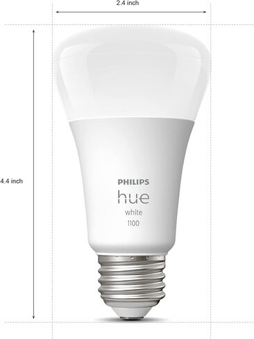 لمبة Philips Hue Smart 60W A19 LED - أبيض - 3 عبوات - 800LM - E26 - داخلي - تحكم مع تطبيق Hue - متوافق مع Alexa وGoogle Assistant وApple Homekit in Kuwait