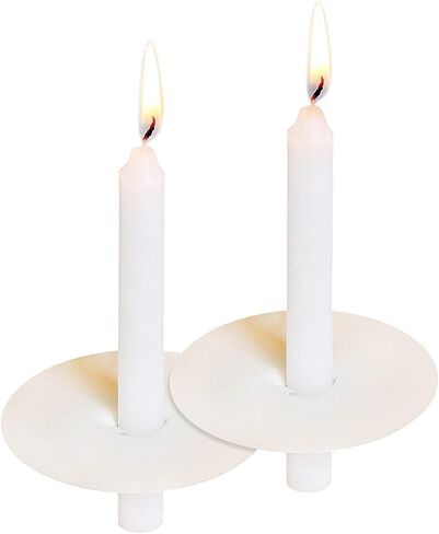 YAAH 200 Church Candles with Drip Protectors for Devotional Candlelight Vigil Service, Box of 200 Candles, Unscented White 5'' H X 1/2'' D in Kuwait