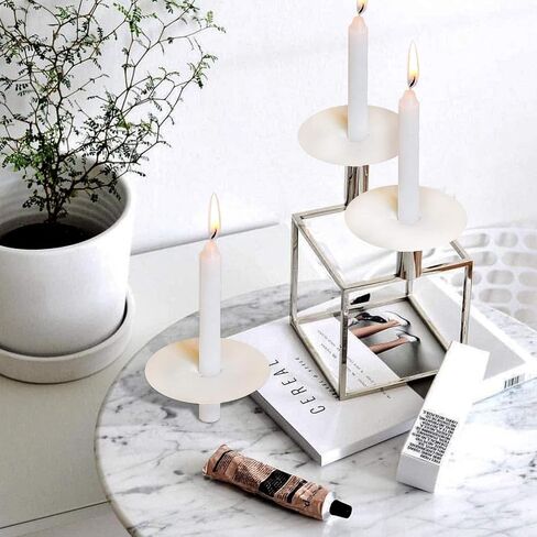 YAAH 200 Church Candles with Drip Protectors for Devotional Candlelight Vigil Service, Box of 200 Candles, Unscented White 5'' H X 1/2'' D in Kuwait