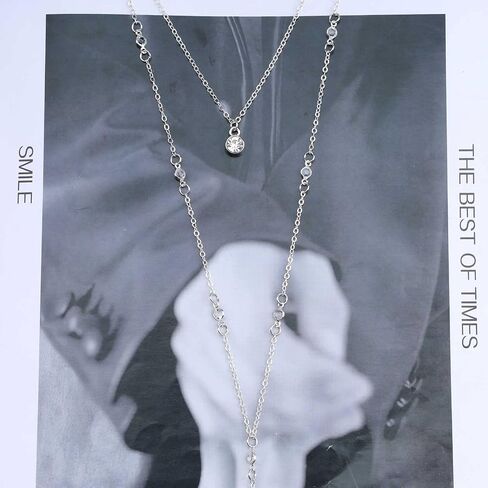 Boho Crystal Back Chain Necklace Rhinestone Backdrop Necklace Gold Cz Bridal Back Drop Chain Summer Beach Body Chain Body Jewelry for Women and Girls Gifts in Saudi Arabia