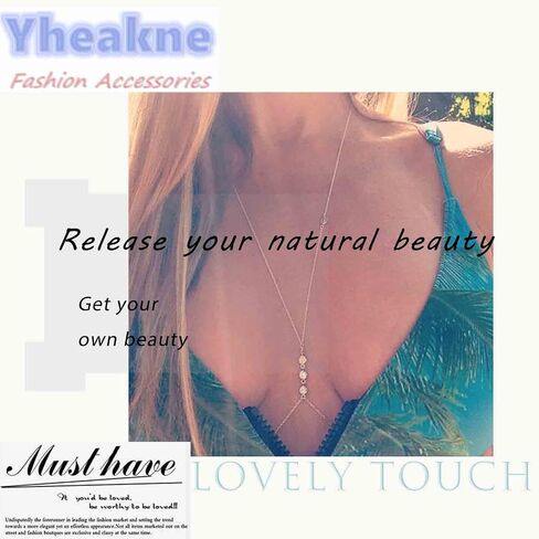 Boho Crystal Back Chain Necklace Rhinestone Backdrop Necklace Gold Cz Bridal Back Drop Chain Summer Beach Body Chain Body Jewelry for Women and Girls Gifts in Saudi Arabia