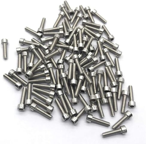 M3 x 12MM Hexagon Socket Head Cap Screws, Full Thread,Bright Surface,Stainless Steel,Hexagon Socket Head Cap Bolts (Metric, 100Pcs, M3X12mm, Silver) in Saudi Arabia