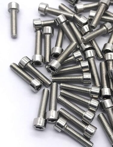 M3 x 12MM Hexagon Socket Head Cap Screws, Full Thread,Bright Surface,Stainless Steel,Hexagon Socket Head Cap Bolts (Metric, 100Pcs, M3X12mm, Silver) in Saudi Arabia