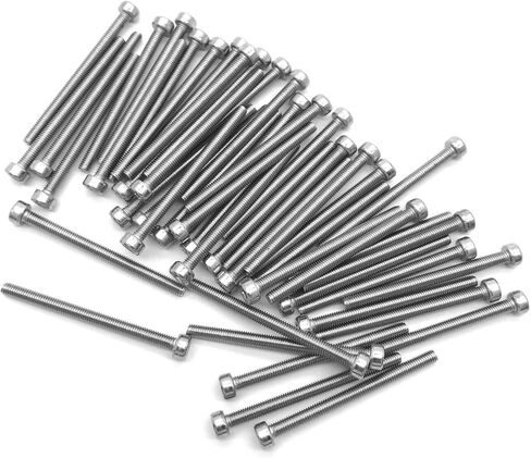 M3 x 12MM Hexagon Socket Head Cap Screws, Full Thread,Bright Surface,Stainless Steel,Hexagon Socket Head Cap Bolts (Metric, 100Pcs, M3X12mm, Silver) in Saudi Arabia