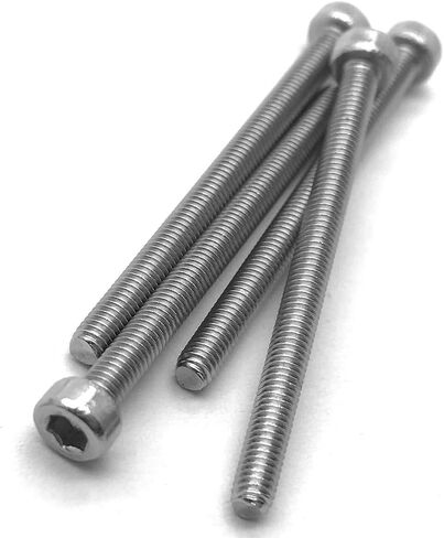 M3 x 12MM Hexagon Socket Head Cap Screws, Full Thread,Bright Surface,Stainless Steel,Hexagon Socket Head Cap Bolts (Metric, 100Pcs, M3X12mm, Silver) in Saudi Arabia