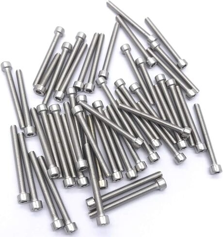 M3 x 12MM Hexagon Socket Head Cap Screws, Full Thread,Bright Surface,Stainless Steel,Hexagon Socket Head Cap Bolts (Metric, 100Pcs, M3X12mm, Silver) in Saudi Arabia