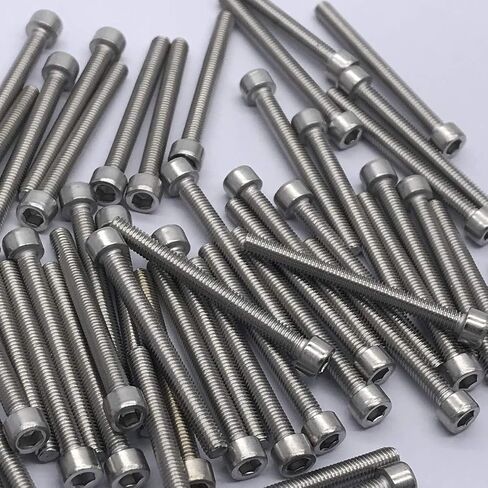M3 x 12MM Hexagon Socket Head Cap Screws, Full Thread,Bright Surface,Stainless Steel,Hexagon Socket Head Cap Bolts (Metric, 100Pcs, M3X12mm, Silver) in Saudi Arabia