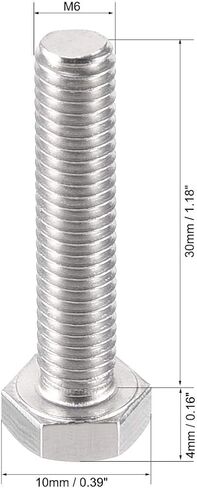 uxcell M8x40mm Hex Bolts 304 Stainless Steel Hexagon Left Hand Screw Bolt 2pcs in Saudi Arabia
