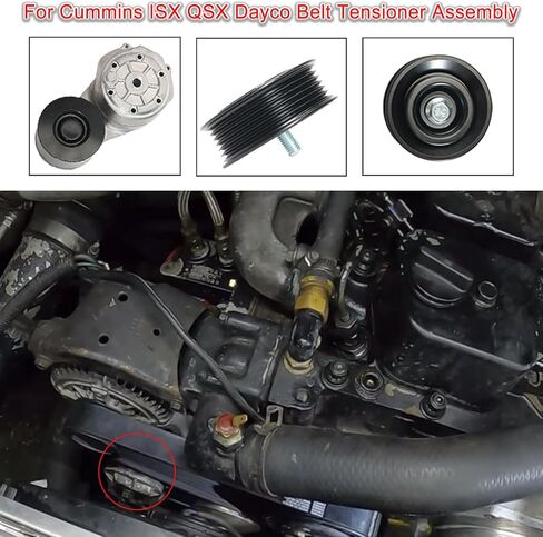 4299091 مجموعة شداد الحزام، طقم شداد حزام السير السربنتين، متوافق مع Cummins ISX QSX Dayco 4299091 3691282#OE 3682946 2871292 89440 180885 3691282 883020C2 36223 89120 443422891 in Kuwait