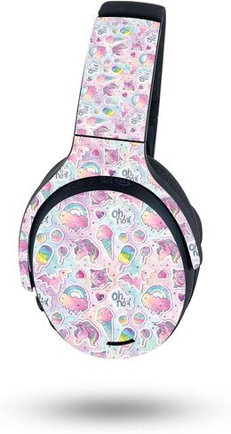 غلاف MightySkins من ألياف الكربون متوافق مع Skullcandy Crusher ANC 2 - Unicorn Popsicle | لمسة نهائية واقية ومتينة من ألياف الكربون | سهلة التطبيق in Saudi Arabia