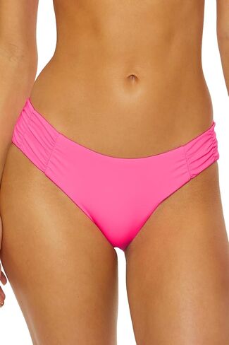 Women's Buckle Up Shirred Bikini Bottom, Cheeky Coverage, Swimwear Separates in Saudi Arabia