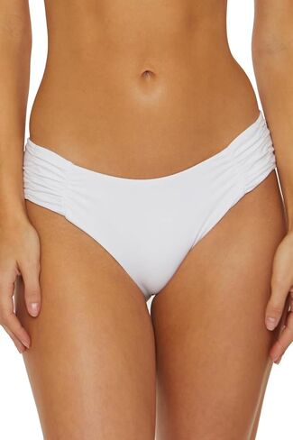 Women's Buckle Up Shirred Bikini Bottom, Cheeky Coverage, Swimwear Separates in Saudi Arabia