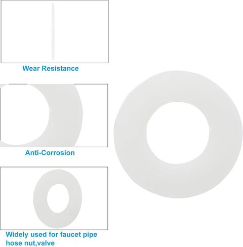 50Pcs Black Plastic Replacement Washer 0.71''/18mm OD,0.06'' Thickness M6 Nylon Flat Washer Gasket for Faucet Pipe Water Hose in Saudi Arabia