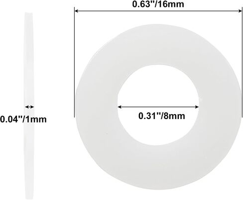 50Pcs Black Plastic Replacement Washer 0.71''/18mm OD,0.06'' Thickness M6 Nylon Flat Washer Gasket for Faucet Pipe Water Hose in Saudi Arabia