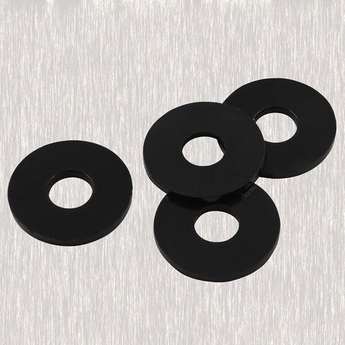 50Pcs Black Plastic Replacement Washer 0.71''/18mm OD,0.06'' Thickness M6 Nylon Flat Washer Gasket for Faucet Pipe Water Hose in Saudi Arabia